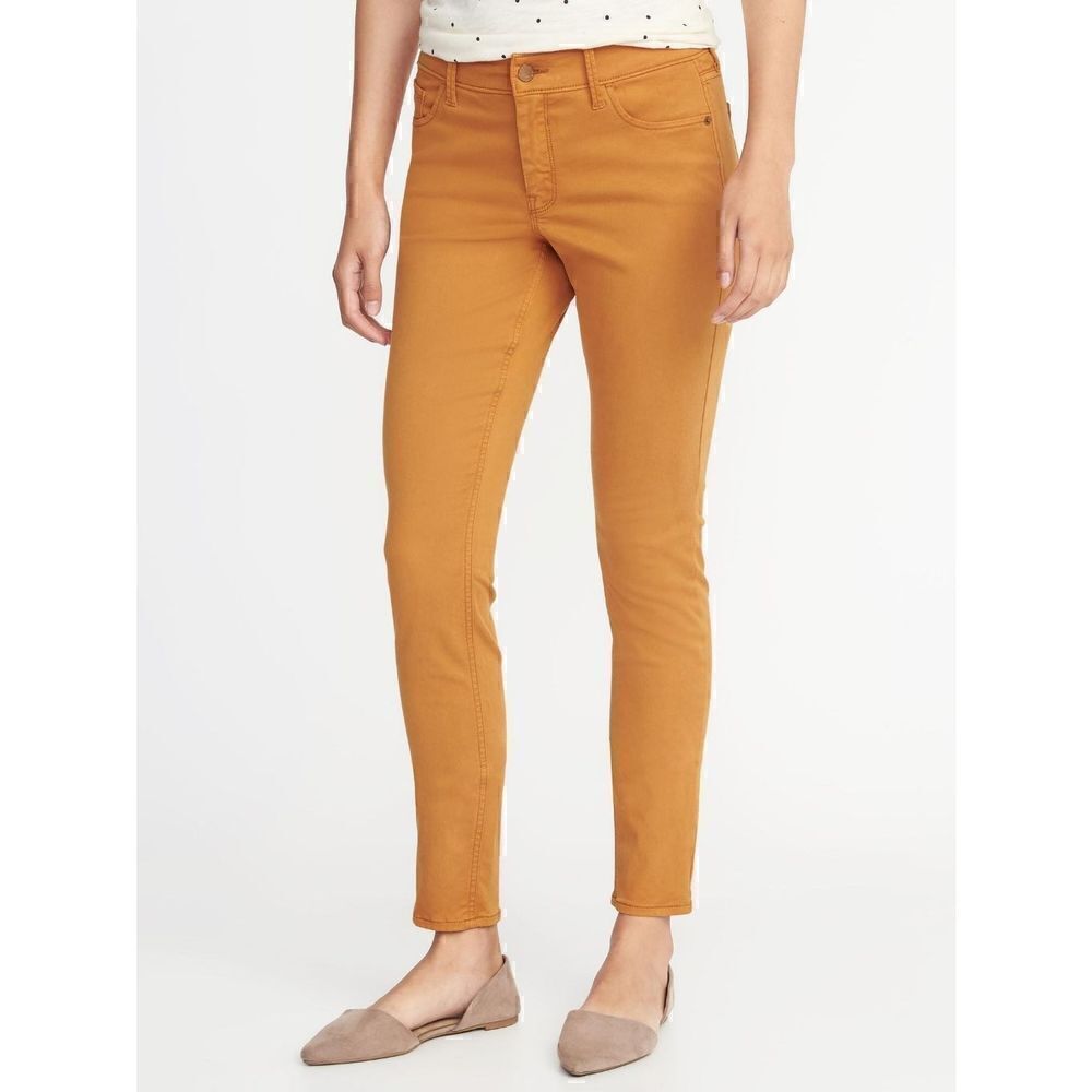 Old Navy Rockstar Super Skinny Mr Rock Sateen Tobacco Leaf Women's Size 6